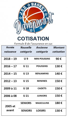 Cotisations 2026-2027